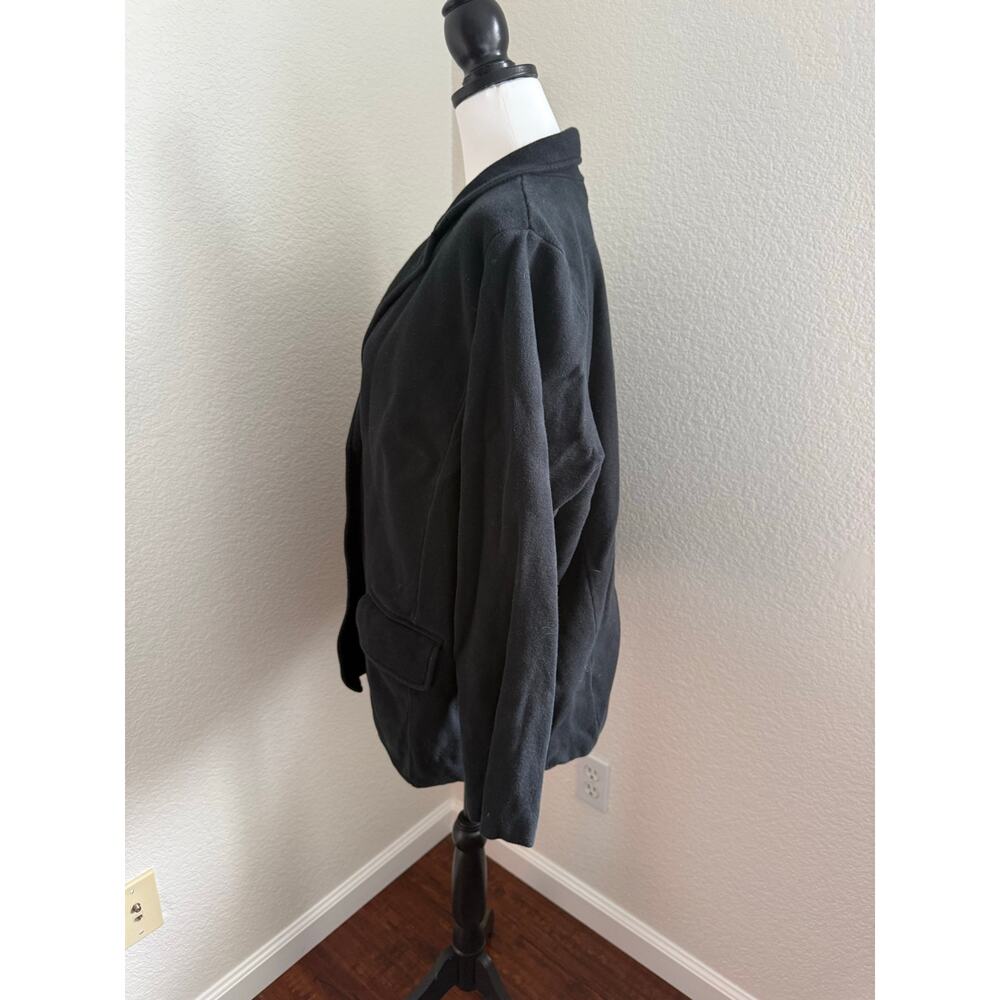 Lauren Ralph Lauren 2X Sweater Knit Blazer Black Cardigan Classic Plus Size - Picture 2 of 7